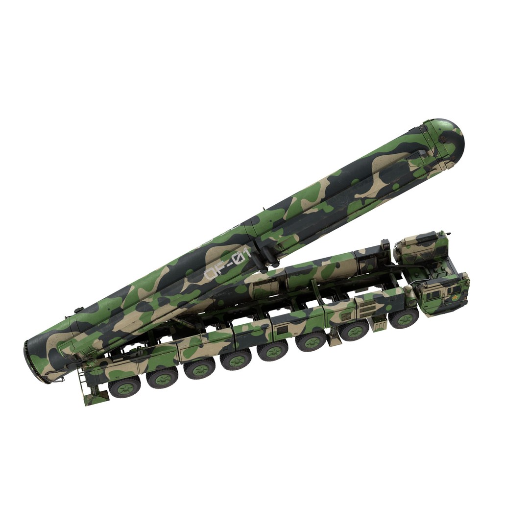 Dongfeng 41 ICBM 3D Model – Low Poly Military Vehicle, PBR Textures - View 10