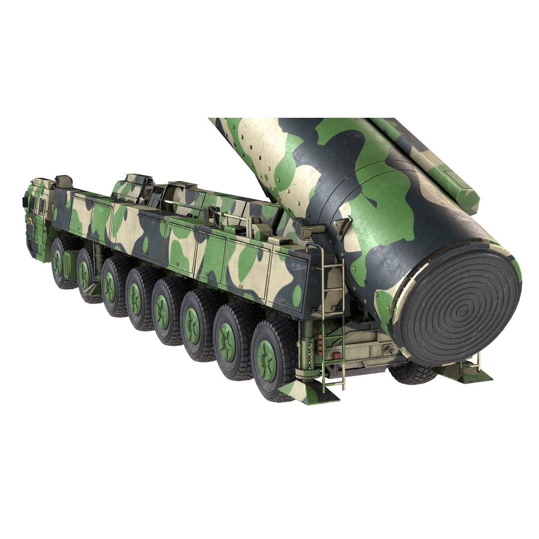 Dongfeng 41 ICBM 3D Model – Low Poly Military Vehicle, PBR Textures - View 12
