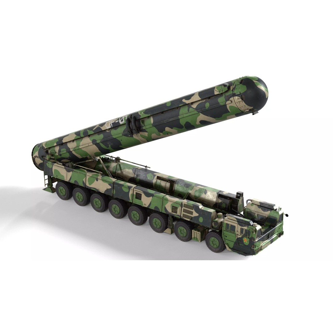 Dongfeng 41 ICBM 3D Model – Low Poly Military Vehicle, PBR Textures - View 2