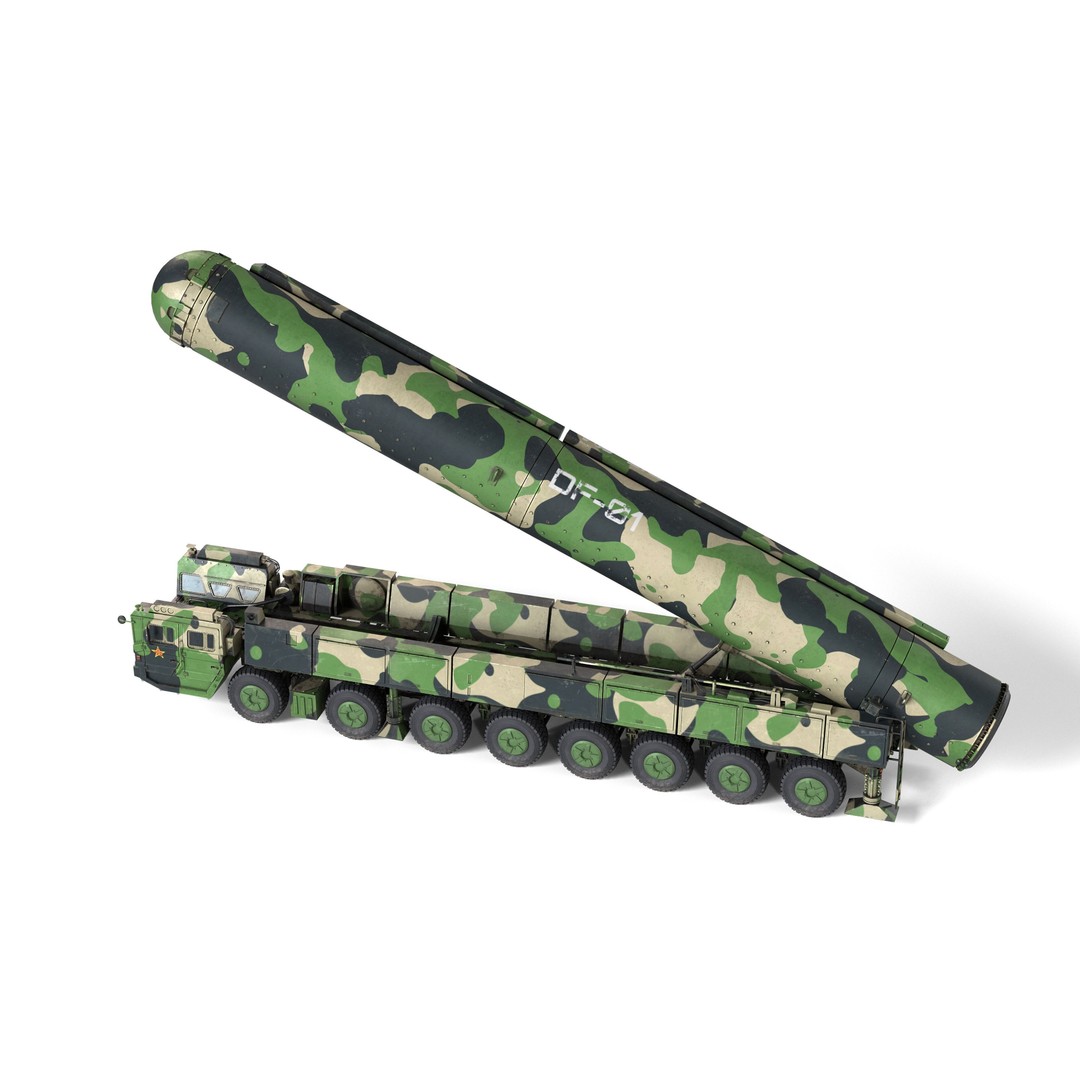 Dongfeng 41 ICBM 3D Model – Low Poly Military Vehicle, PBR Textures - View 6