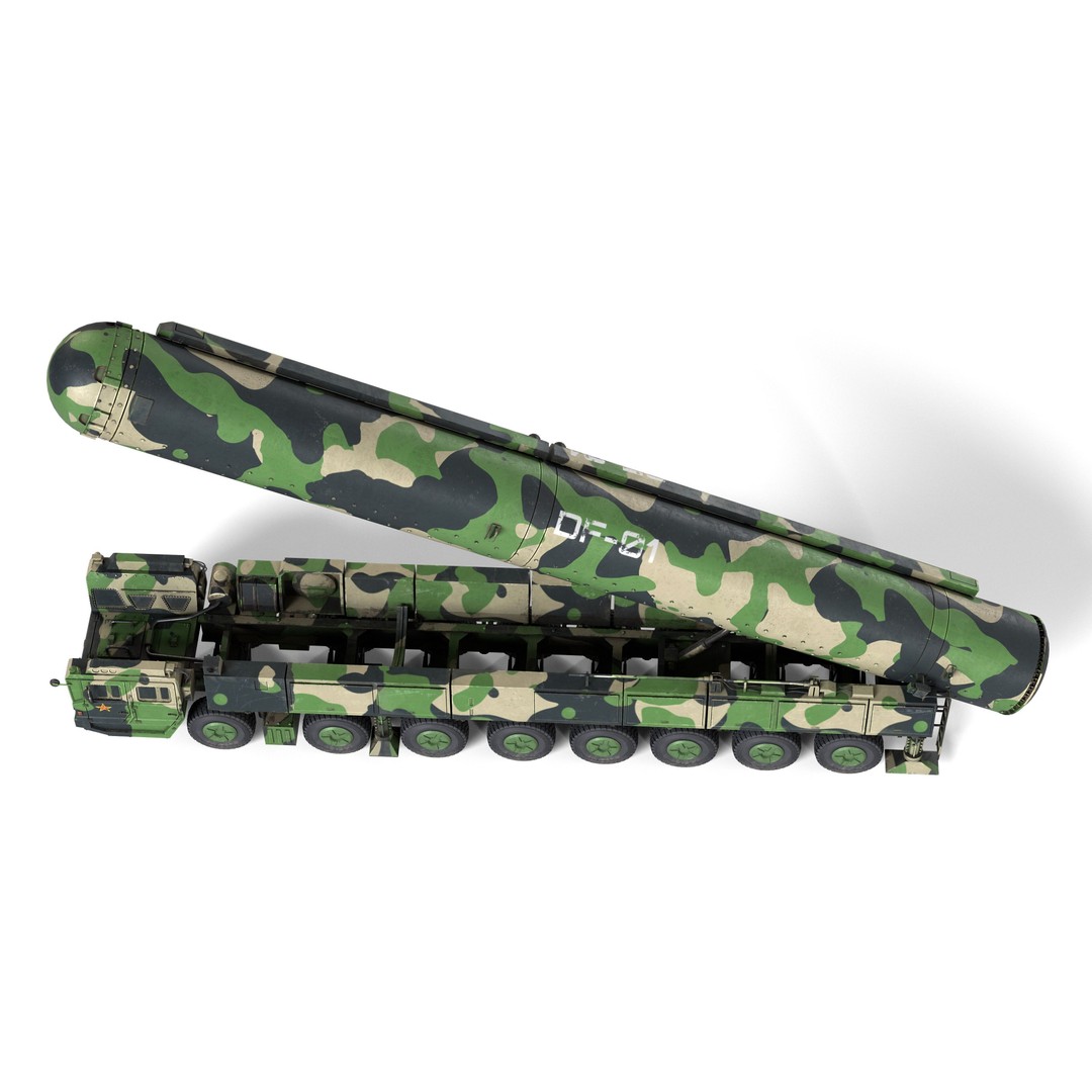 Dongfeng 41 ICBM 3D Model – Low Poly Military Vehicle, PBR Textures - View 7