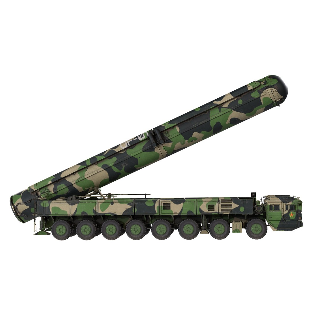Dongfeng 41 ICBM 3D Model – Low Poly Military Vehicle, PBR Textures - View 8