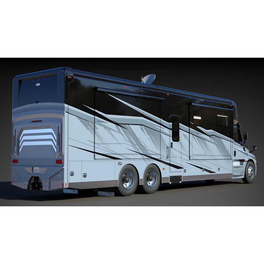 Cascadia Freightliner Motorhome 3D Model – Low Poly Game Asset, FBX, PBR - View 13