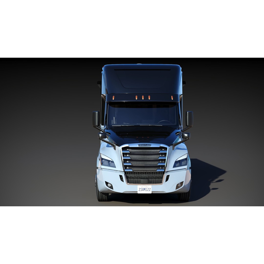 Cascadia Freightliner Motorhome 3D Model – Low Poly Game Asset, FBX, PBR - View 16