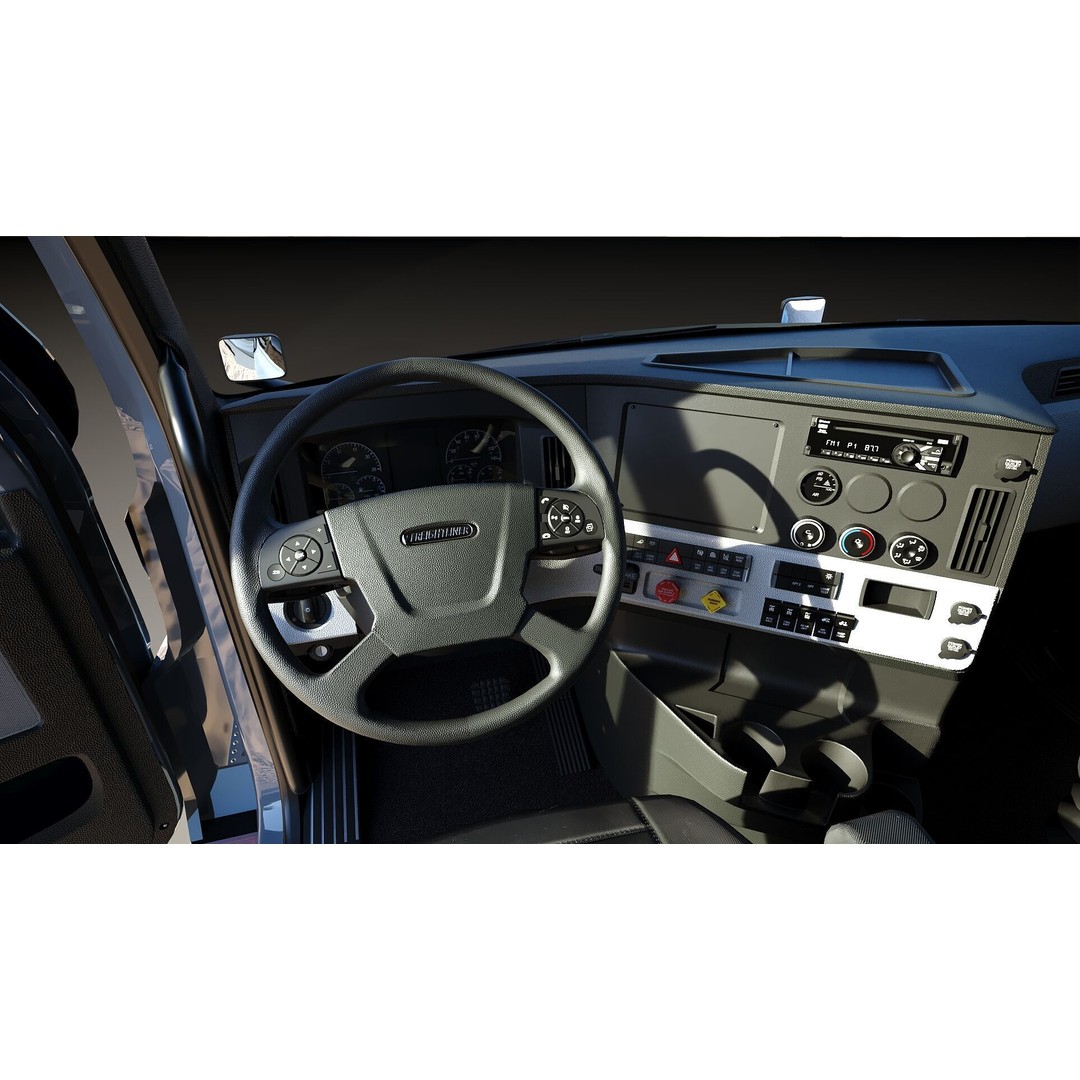 Cascadia Freightliner Motorhome 3D Model – Low Poly Game Asset, FBX, PBR - View 19
