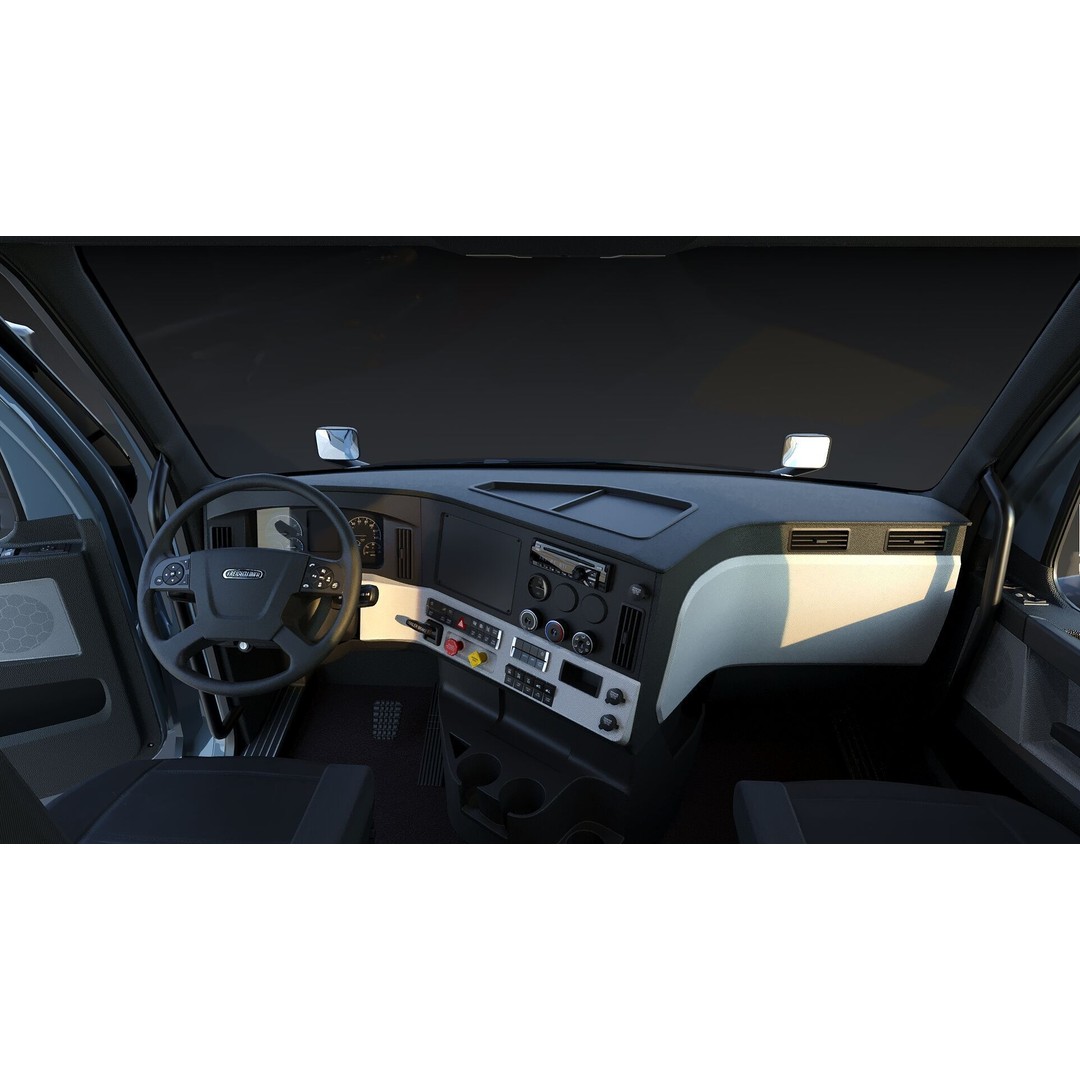 Cascadia Freightliner Motorhome 3D Model – Low Poly Game Asset, FBX, PBR - View 20