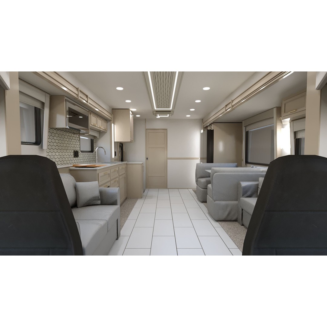 Cascadia Freightliner Motorhome 3D Model – Low Poly Game Asset, FBX, PBR - View 23