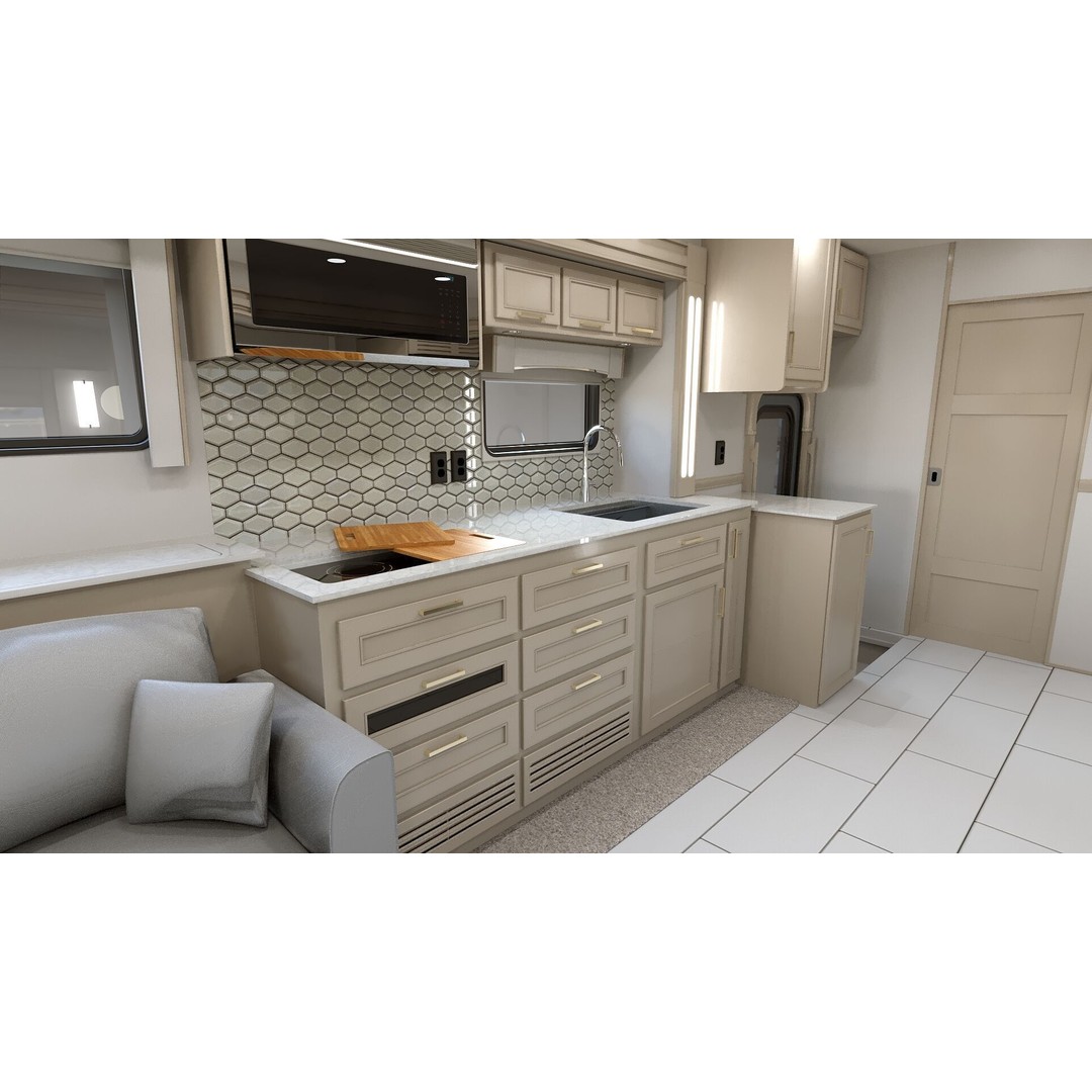 Cascadia Freightliner Motorhome 3D Model – Low Poly Game Asset, FBX, PBR - View 24