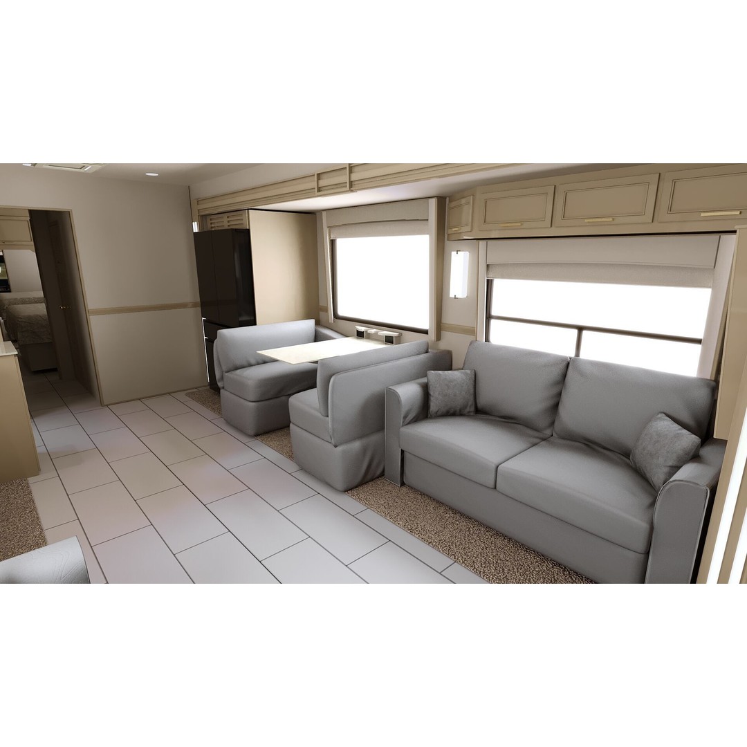 Cascadia Freightliner Motorhome 3D Model – Low Poly Game Asset, FBX, PBR - View 25