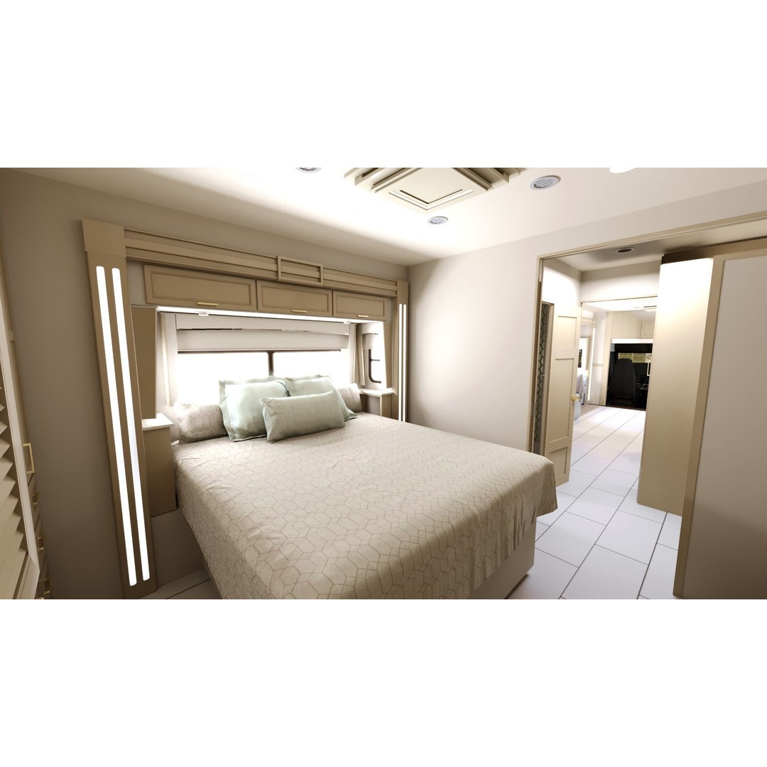 Cascadia Freightliner Motorhome 3D Model – Low Poly Game Asset, FBX, PBR - View 32