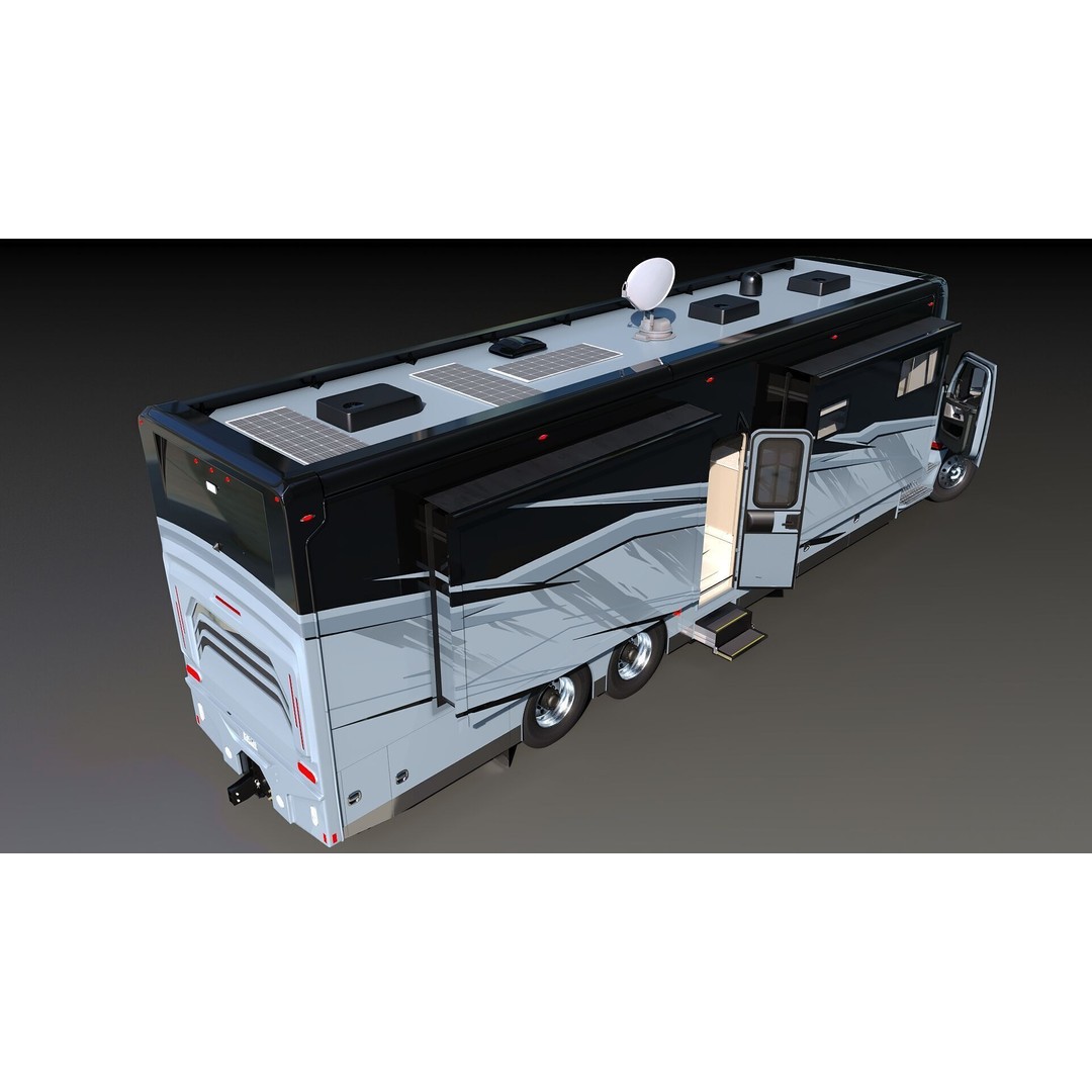 Cascadia Freightliner Motorhome 3D Model – Low Poly Game Asset, FBX, PBR - View 36