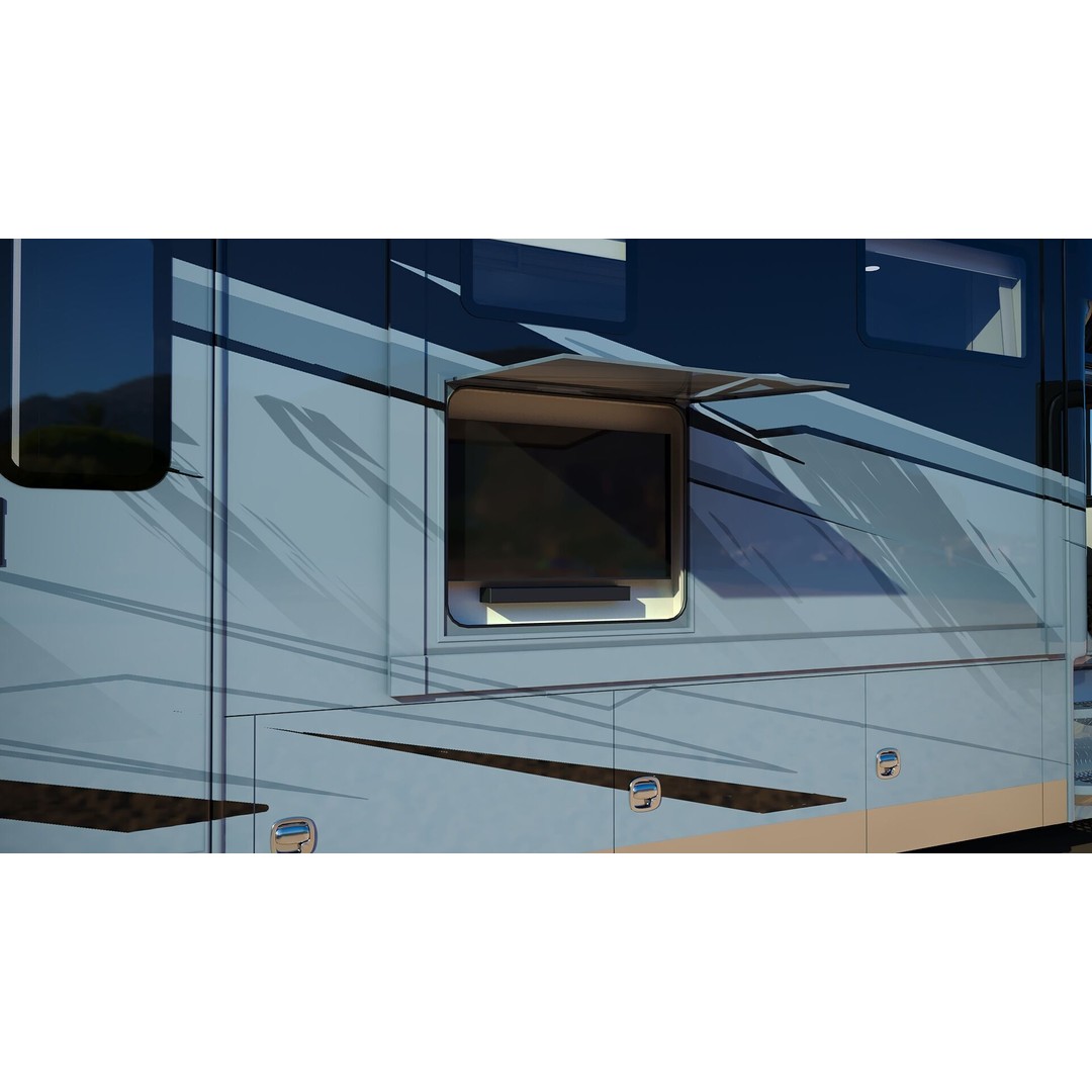 Cascadia Freightliner Motorhome 3D Model – Low Poly Game Asset, FBX, PBR - View 42