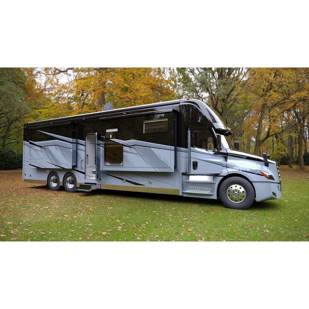 Cascadia Freightliner Motorhome 3D Model – Low Poly Game Asset, FBX, PBR - View 43
