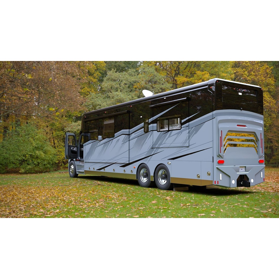 Cascadia Freightliner Motorhome 3D Model – Low Poly Game Asset, FBX, PBR - View 44