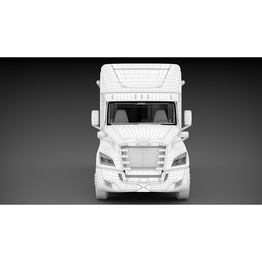 Cascadia Freightliner Motorhome 3D Model – Low Poly Game Asset, FBX, PBR - View 51