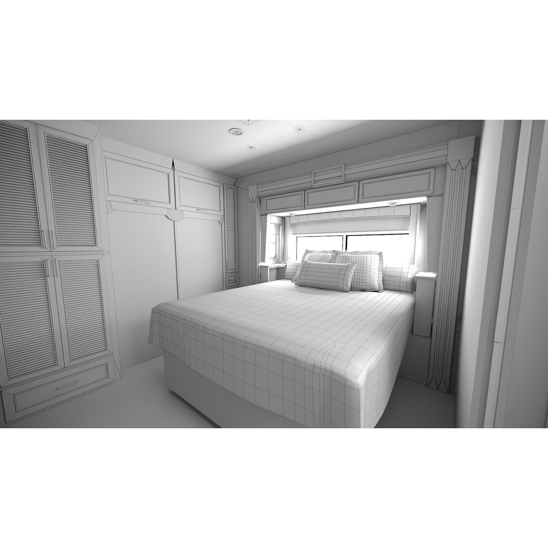 Cascadia Freightliner Motorhome 3D Model – Low Poly Game Asset, FBX, PBR - View 54