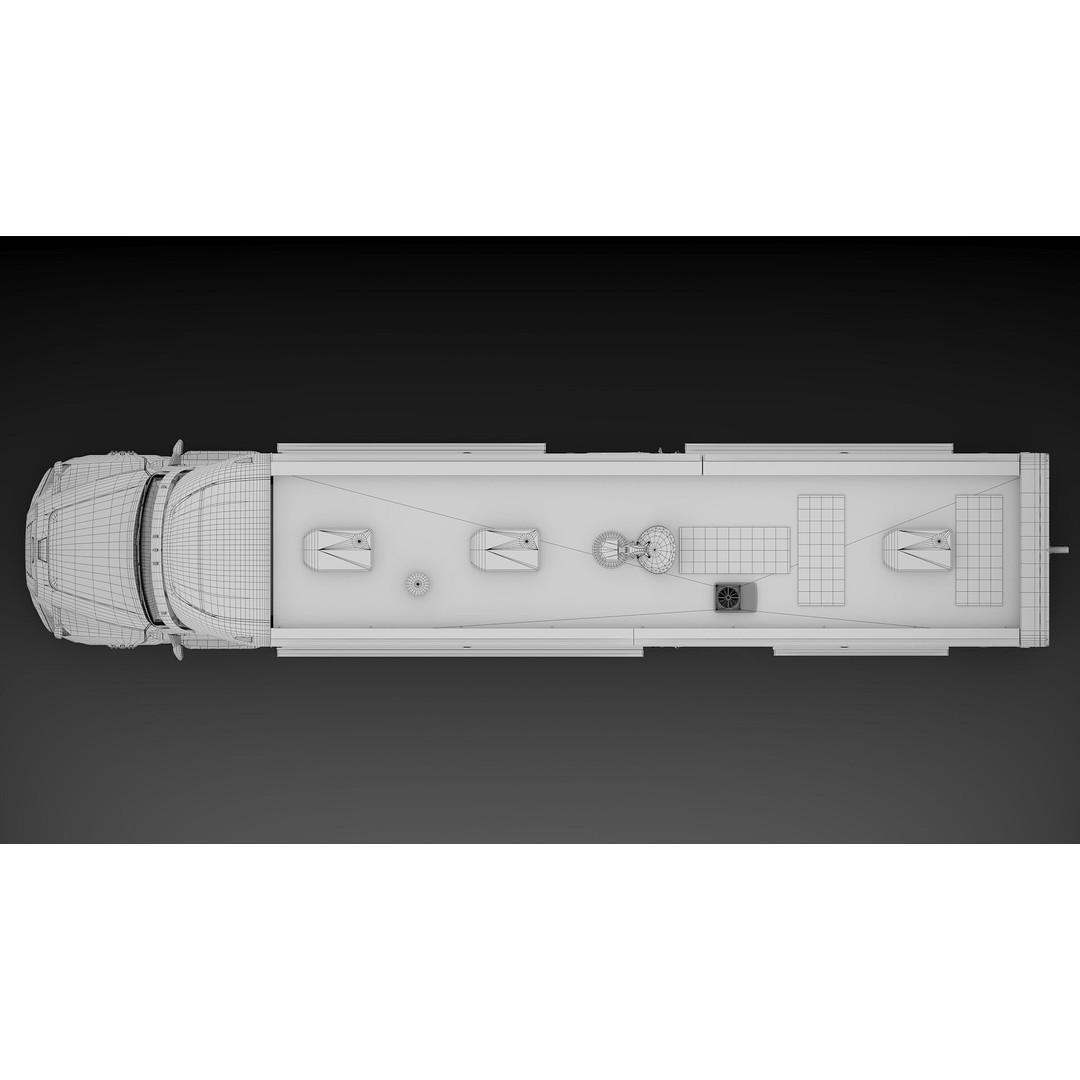 Cascadia Freightliner Motorhome 3D Model – Low Poly Game Asset, FBX, PBR - View 55