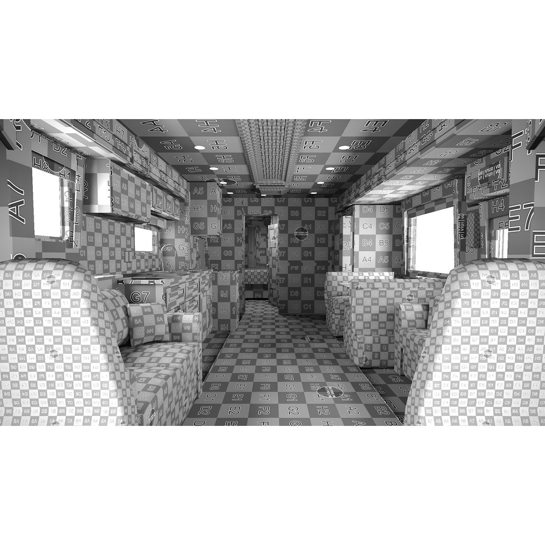 Cascadia Freightliner Motorhome 3D Model – Low Poly Game Asset, FBX, PBR - View 60