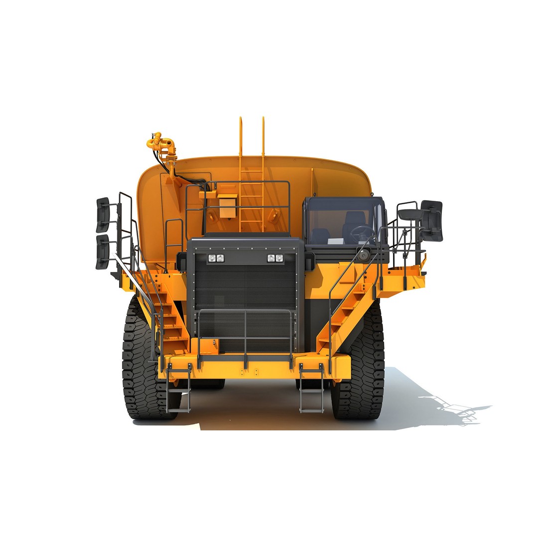 Off Highway Water Truck 3D Model – High Poly Industrial Vehicle, FBX & OBJ - View 13