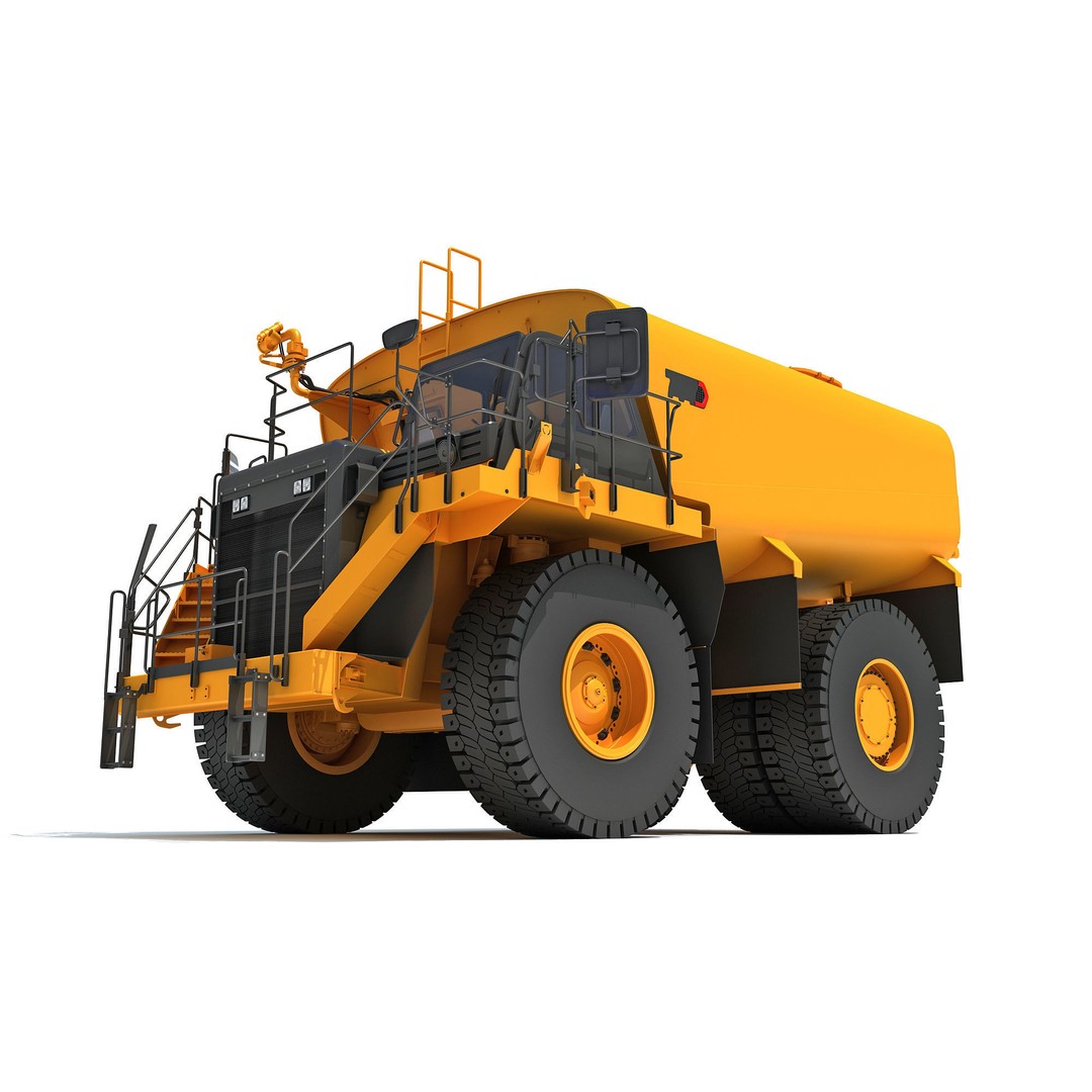 Off Highway Water Truck 3D Model – High Poly Industrial Vehicle, FBX & OBJ - View 14