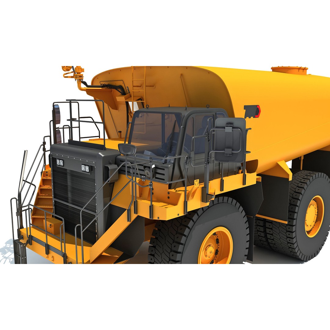 Off Highway Water Truck 3D Model – High Poly Industrial Vehicle, FBX & OBJ - View 15