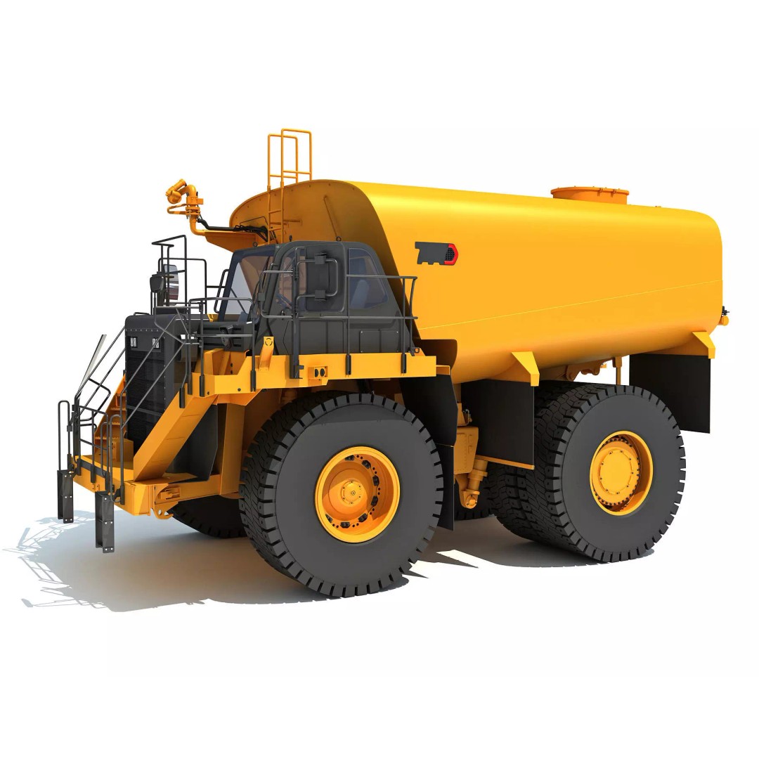 Off Highway Water Truck 3D Model – High Poly Industrial Vehicle, FBX & OBJ - View 2
