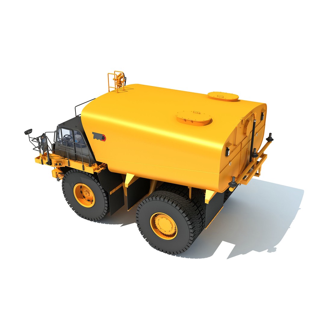 Off Highway Water Truck 3D Model – High Poly Industrial Vehicle, FBX & OBJ - View 5
