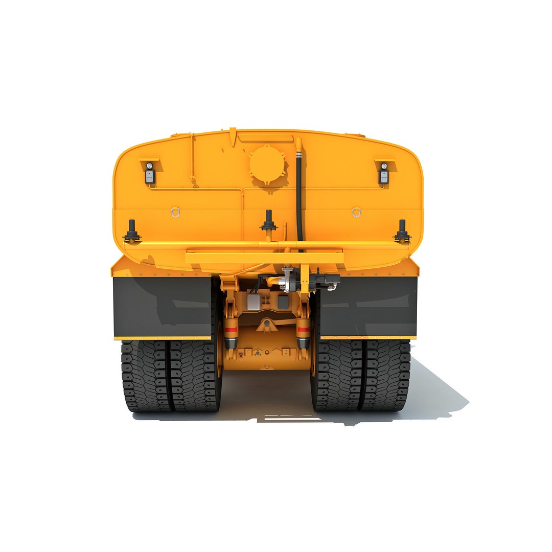 Off Highway Water Truck 3D Model – High Poly Industrial Vehicle, FBX & OBJ - View 6