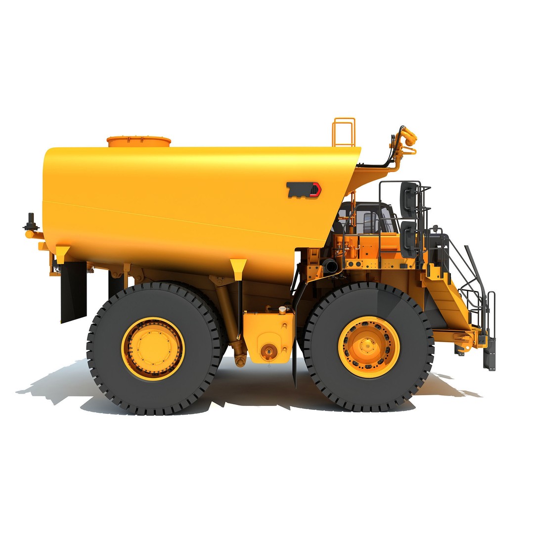Off Highway Water Truck 3D Model – High Poly Industrial Vehicle, FBX & OBJ - View 8
