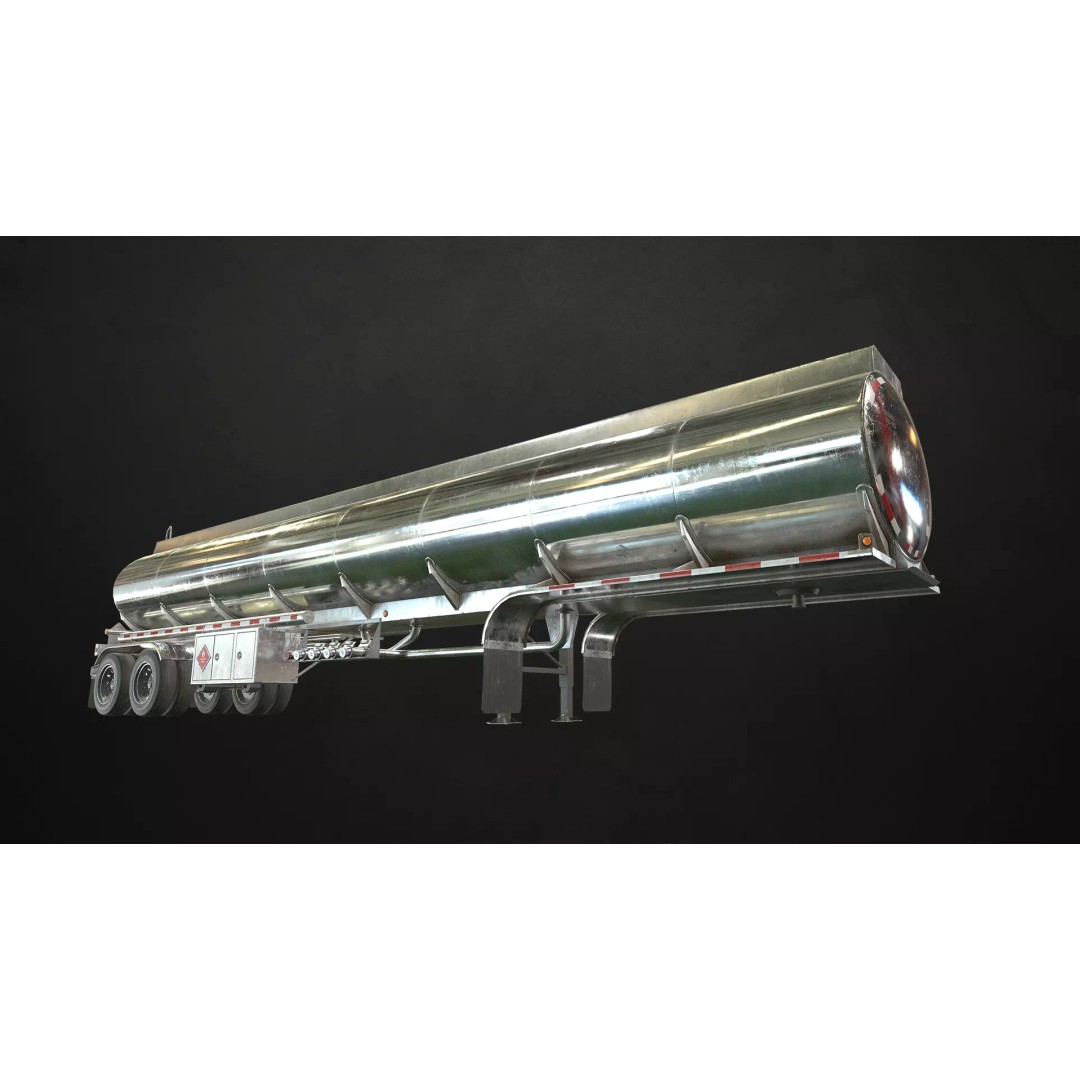 Semi Trailer 3D Model – Low Poly Game Ready Pack, FBX/OBJ - View 10