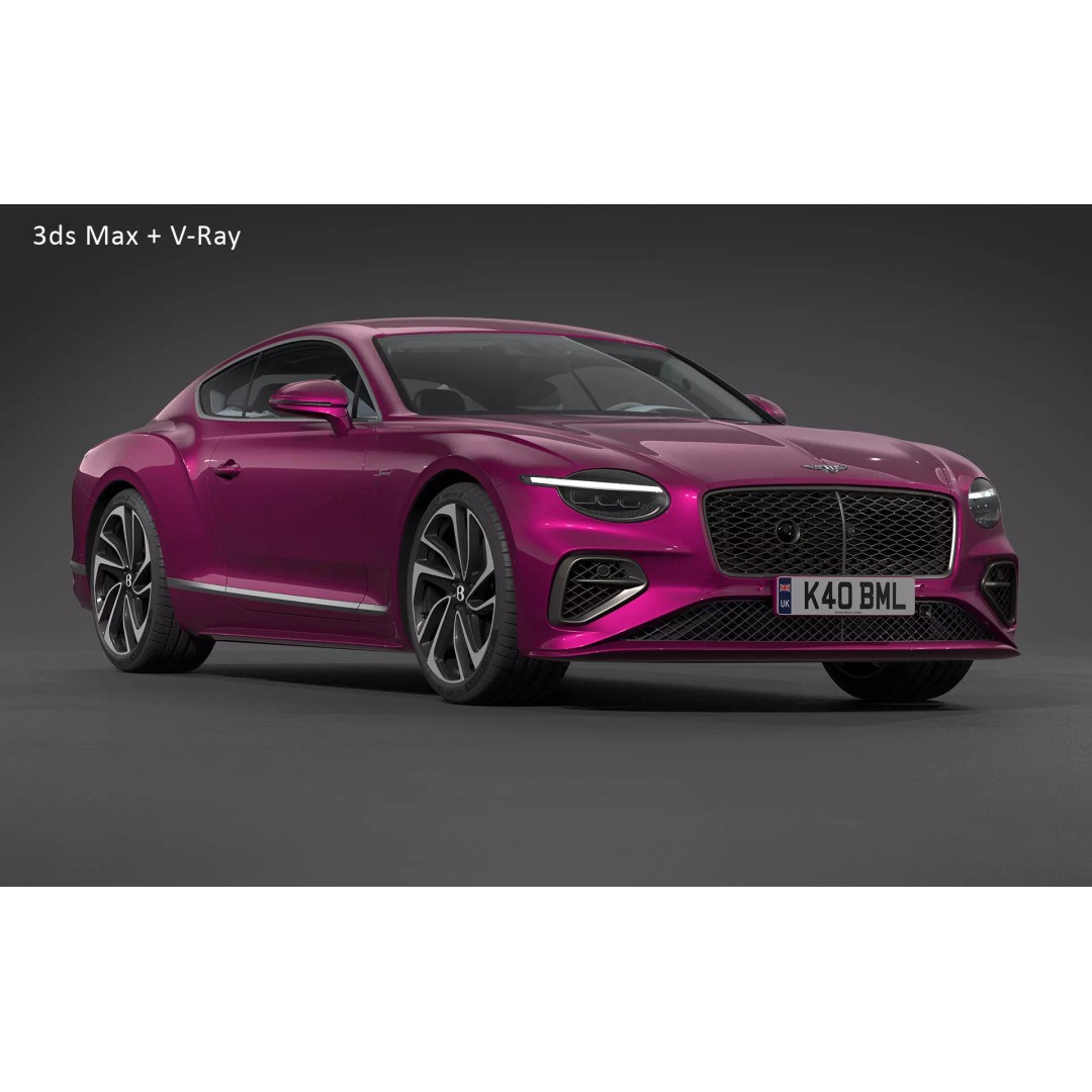 2025 Bentley Continental GT Speed 3D Model – High Poly Game Asset, FBX, OBJ - View 25
