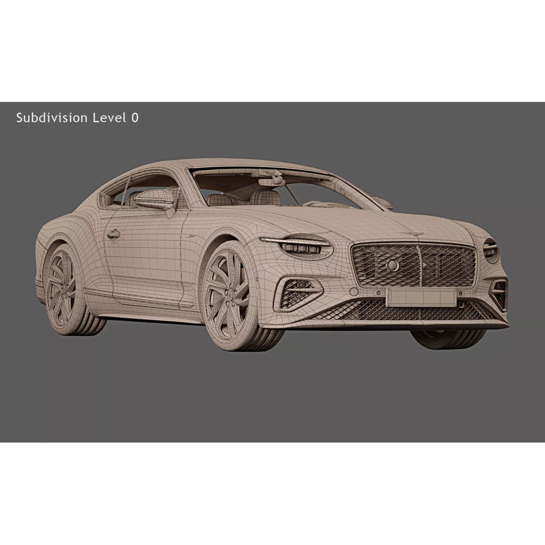 2025 Bentley Continental GT Speed 3D Model – High Poly Game Asset, FBX, OBJ - View 26