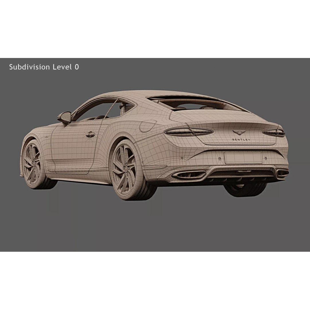 2025 Bentley Continental GT Speed 3D Model – High Poly Game Asset, FBX, OBJ - View 27