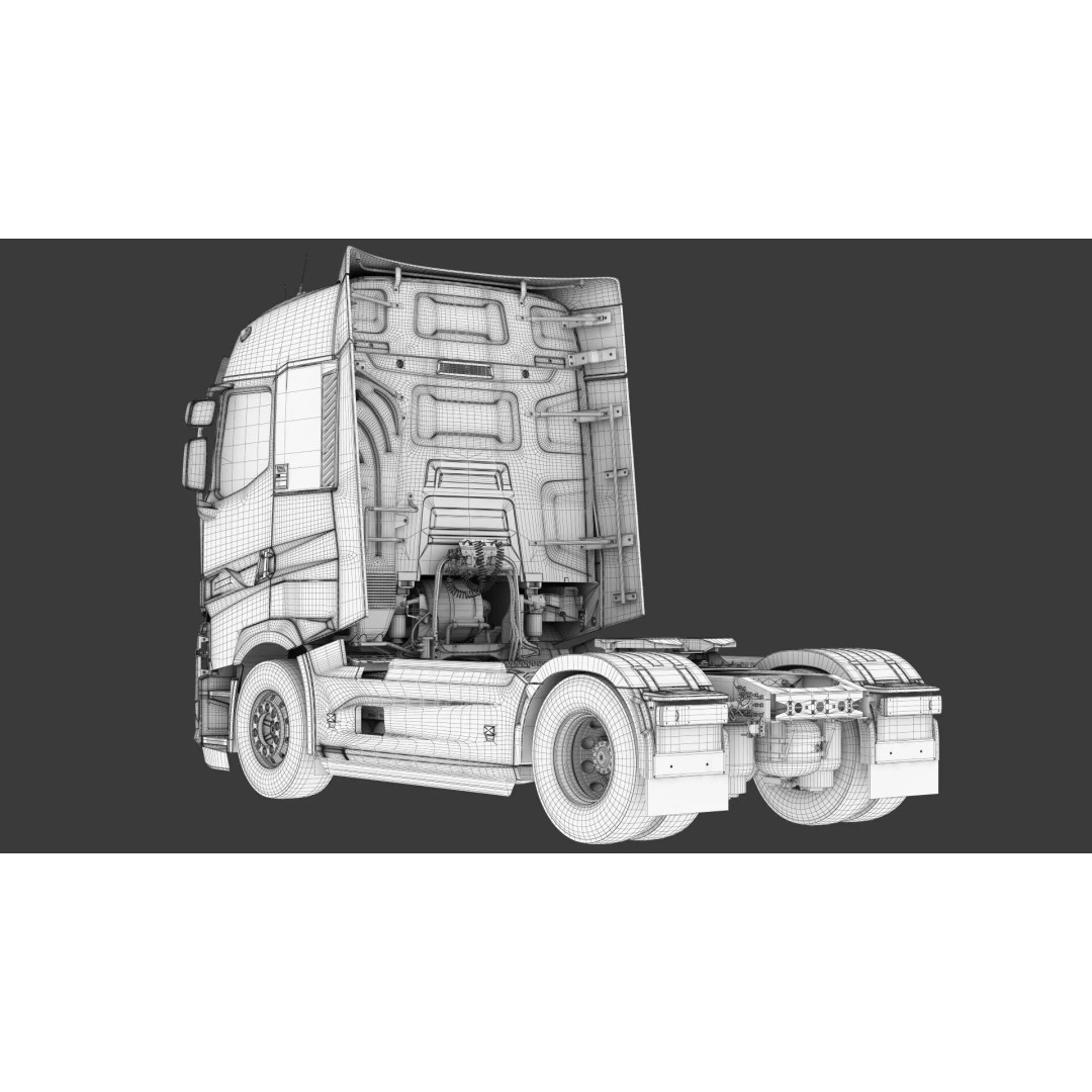 Renault T 2021 3D Model – Realistic Truck Asset with PBR Textures - View 26