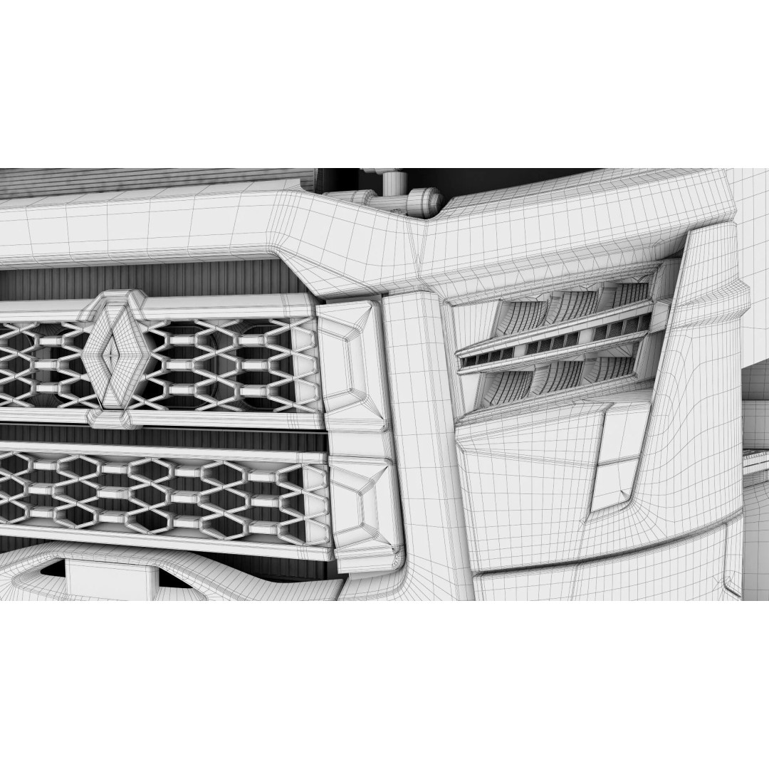 Renault T 2021 3D Model – Realistic Truck Asset with PBR Textures - View 27
