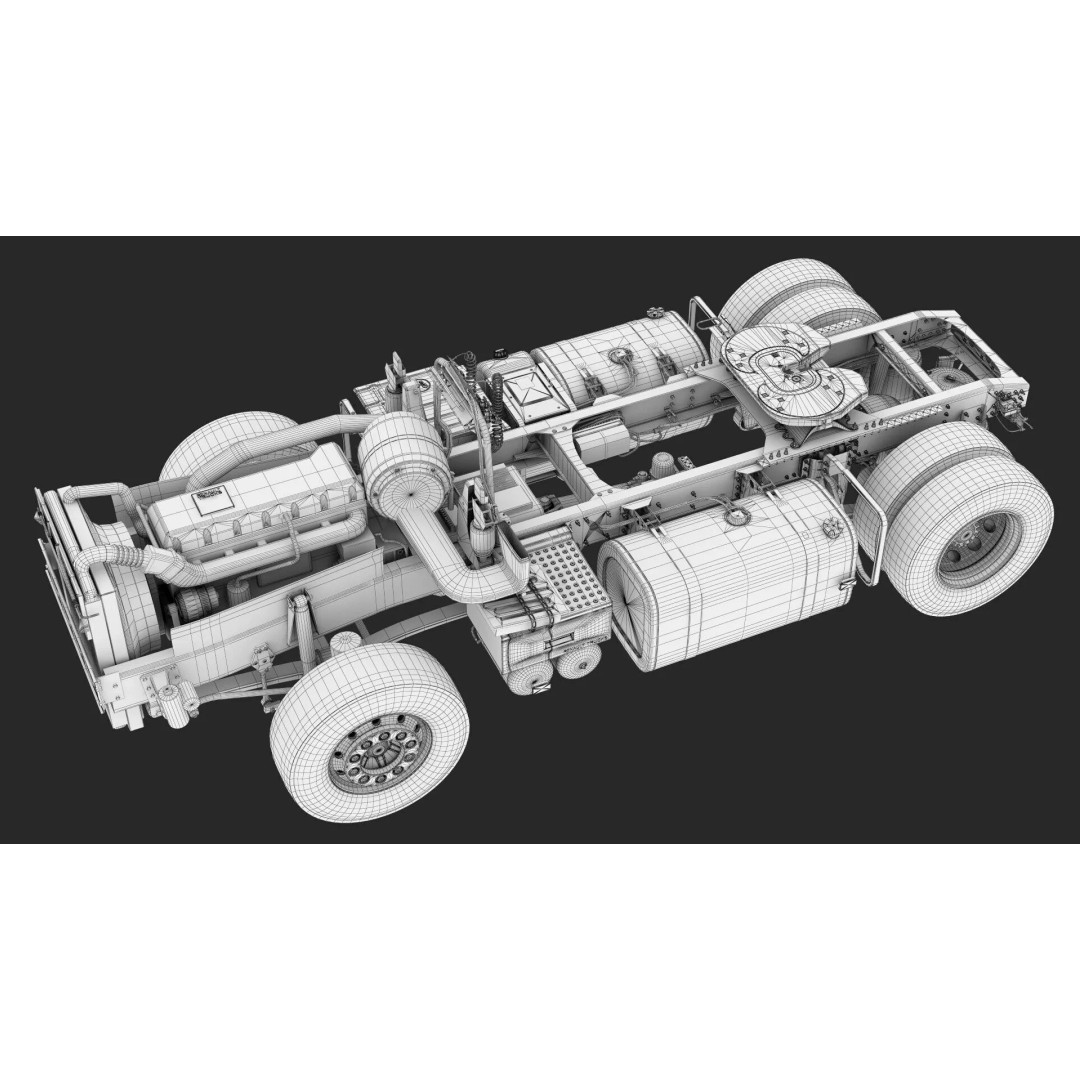 Renault T 2021 3D Model – Realistic Truck Asset with PBR Textures - View 28