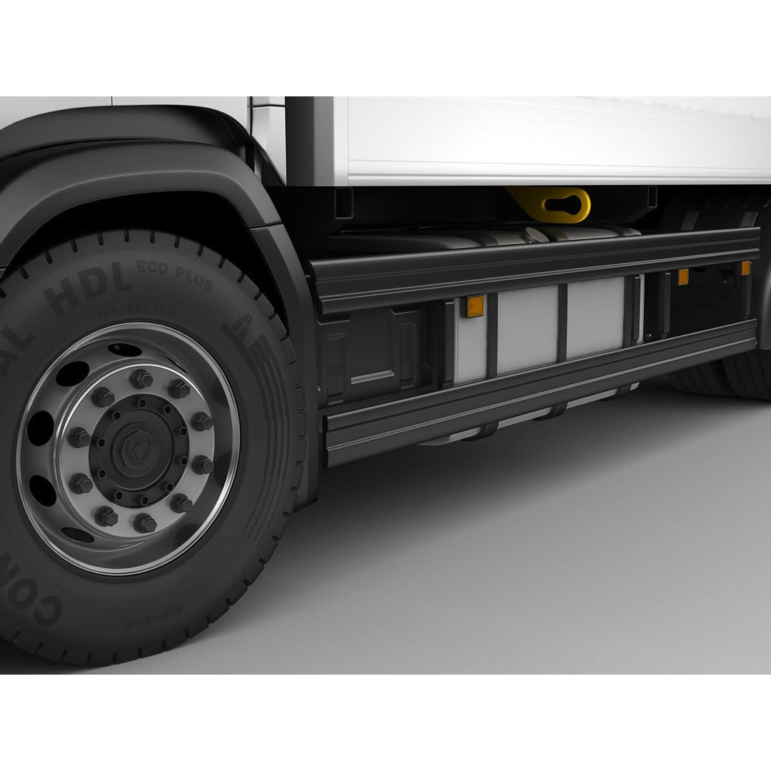 Box Rigid Truck 3D Model – Realistic European Delivery Vehicle, FBX & OBJ - View 15