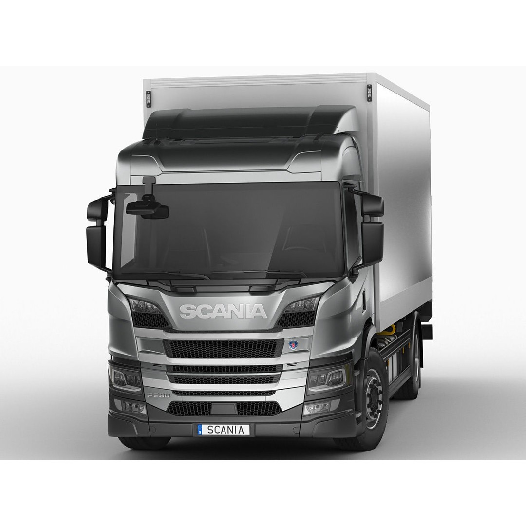 Box Rigid Truck 3D Model – Realistic European Delivery Vehicle, FBX & OBJ - View 16