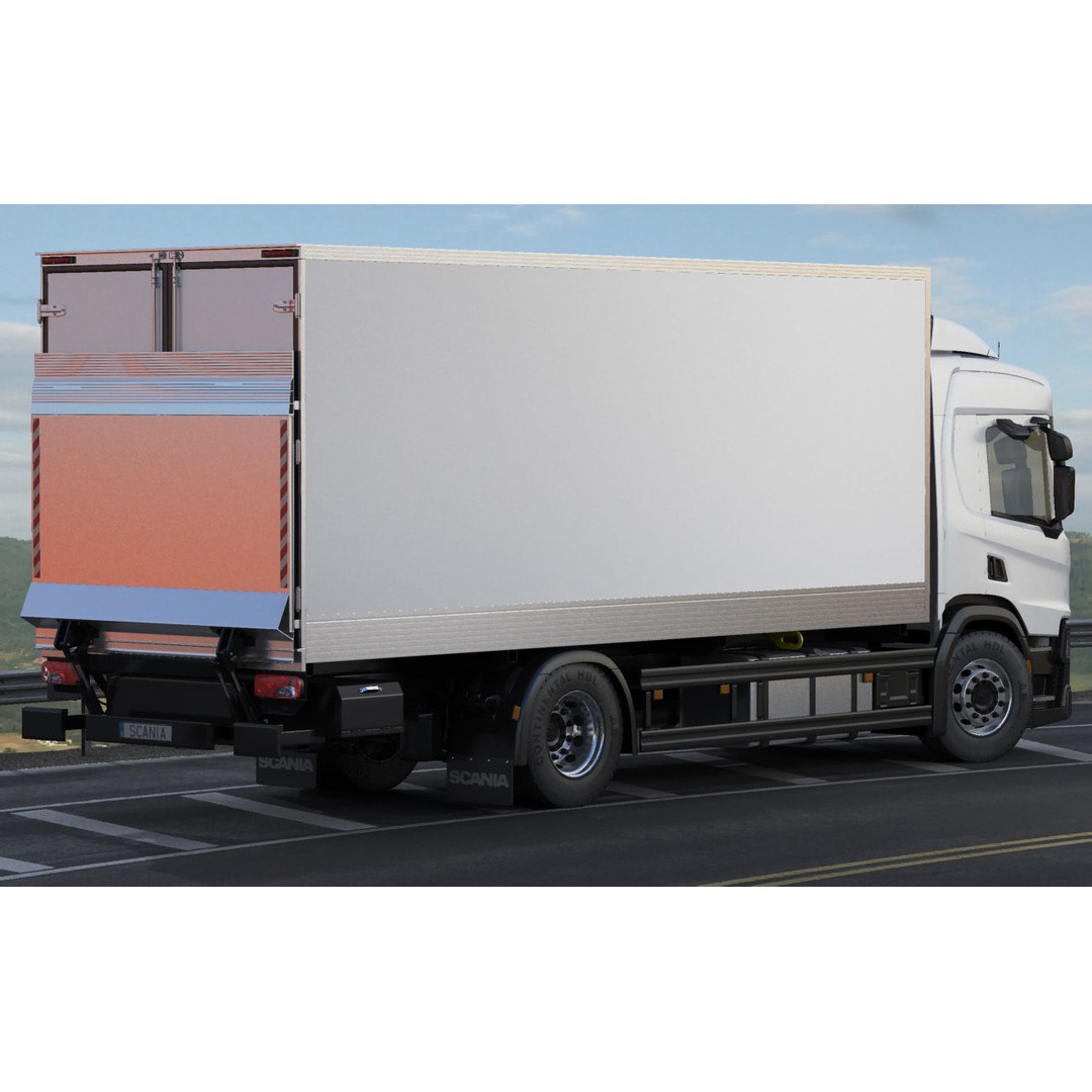 Box Rigid Truck 3D Model – Realistic European Delivery Vehicle, FBX & OBJ - View 20