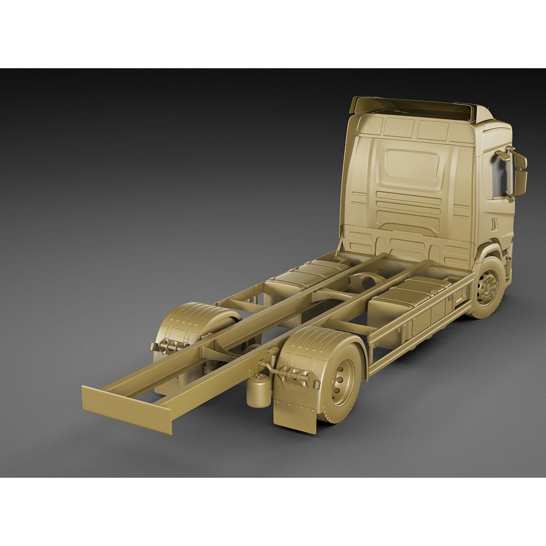 Box Rigid Truck 3D Model – Realistic European Delivery Vehicle, FBX & OBJ - View 24