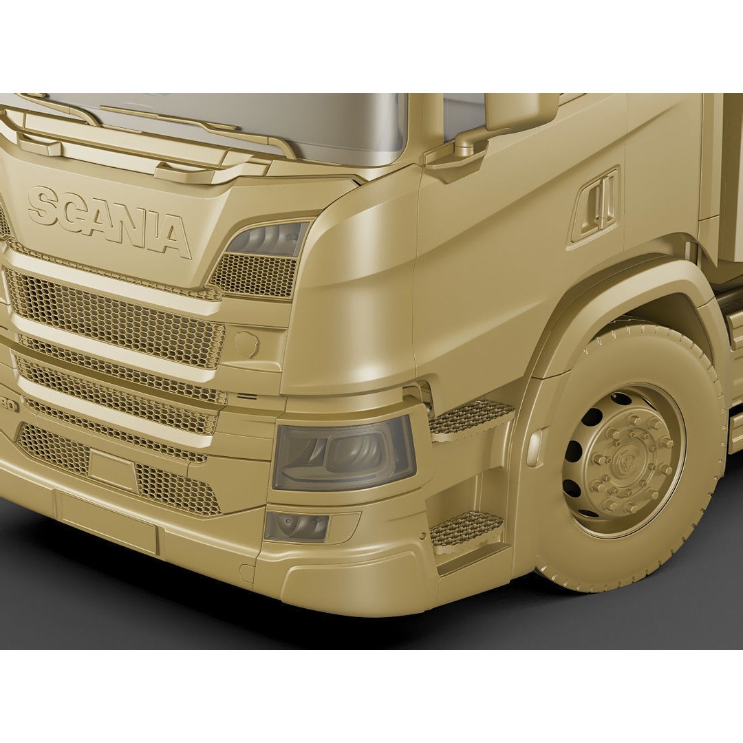 Box Rigid Truck 3D Model – Realistic European Delivery Vehicle, FBX & OBJ - View 25