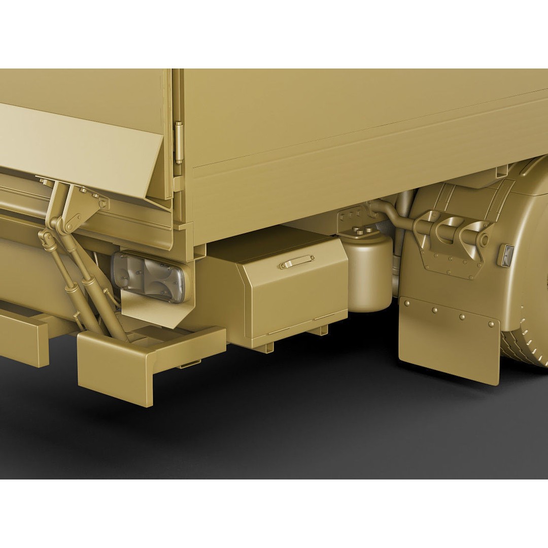 Box Rigid Truck 3D Model – Realistic European Delivery Vehicle, FBX & OBJ - View 26