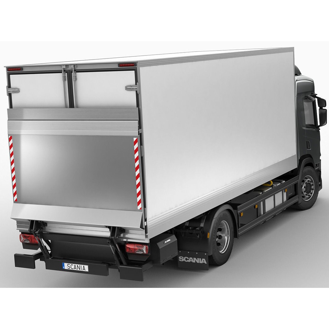 Box Rigid Truck 3D Model – Realistic European Delivery Vehicle, FBX & OBJ - View 3
