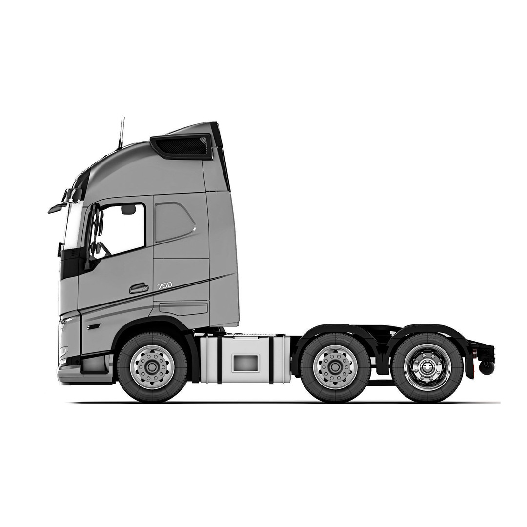 Volvo FH16 3D Model – High Poly Truck with PBR Textures, FBX - View 3