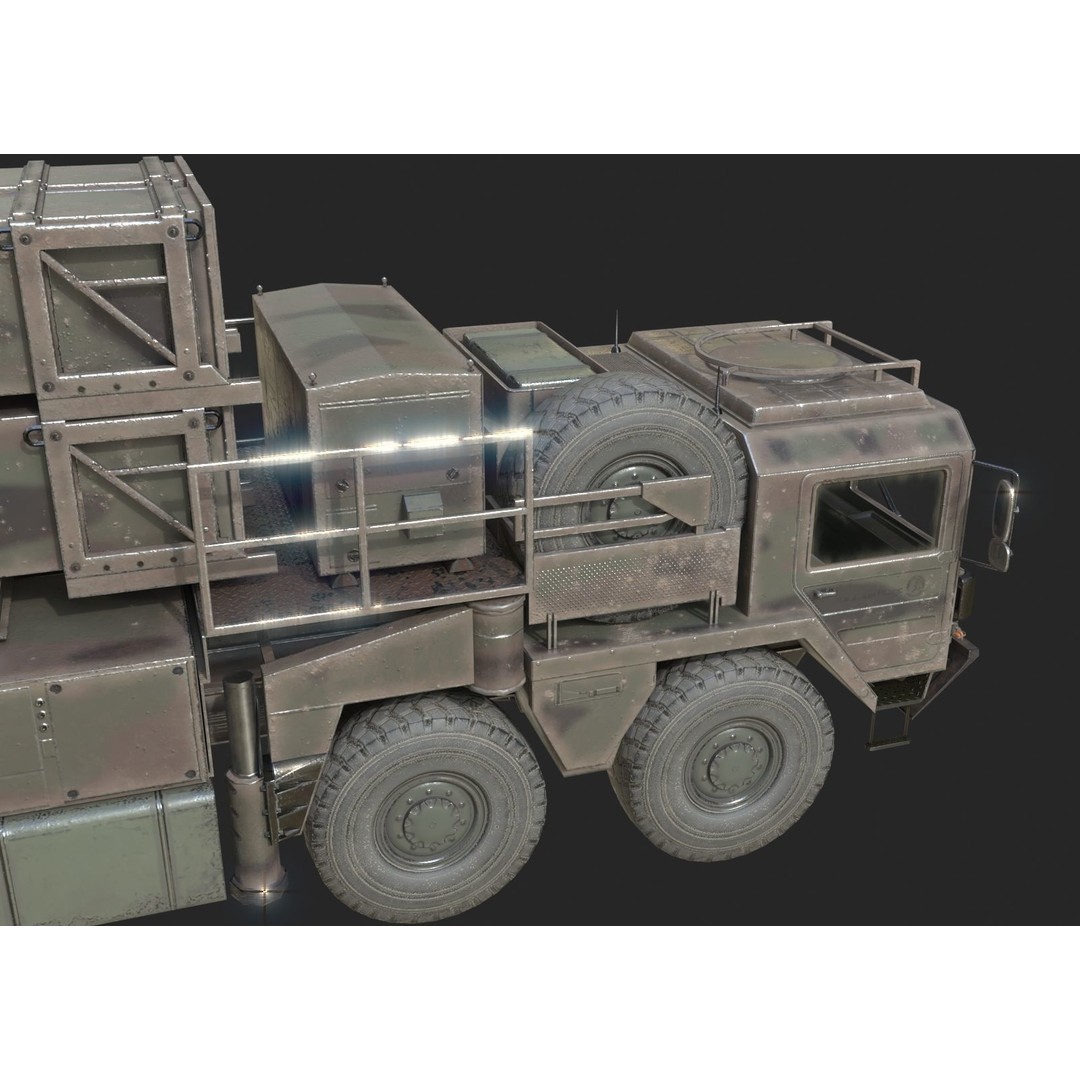 MIM-104 Patriot Anti-Air Missile Launcher 3D Model – Low Poly PBR Game Asset, FBX - View 13