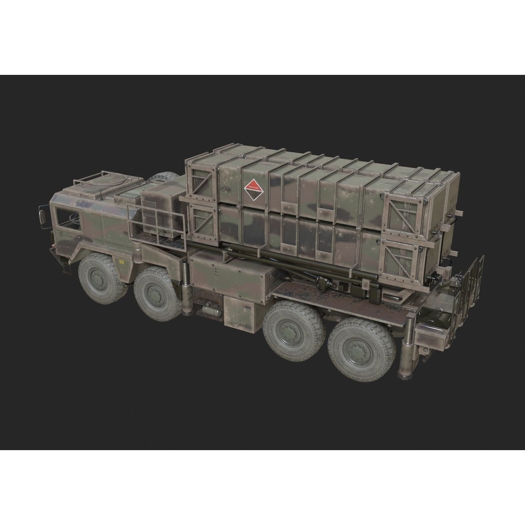 MIM-104 Patriot Anti-Air Missile Launcher 3D Model – Low Poly PBR Game Asset, FBX - View 15