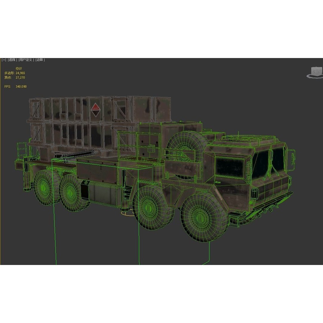 MIM-104 Patriot Anti-Air Missile Launcher 3D Model – Low Poly PBR Game Asset, FBX - View 19