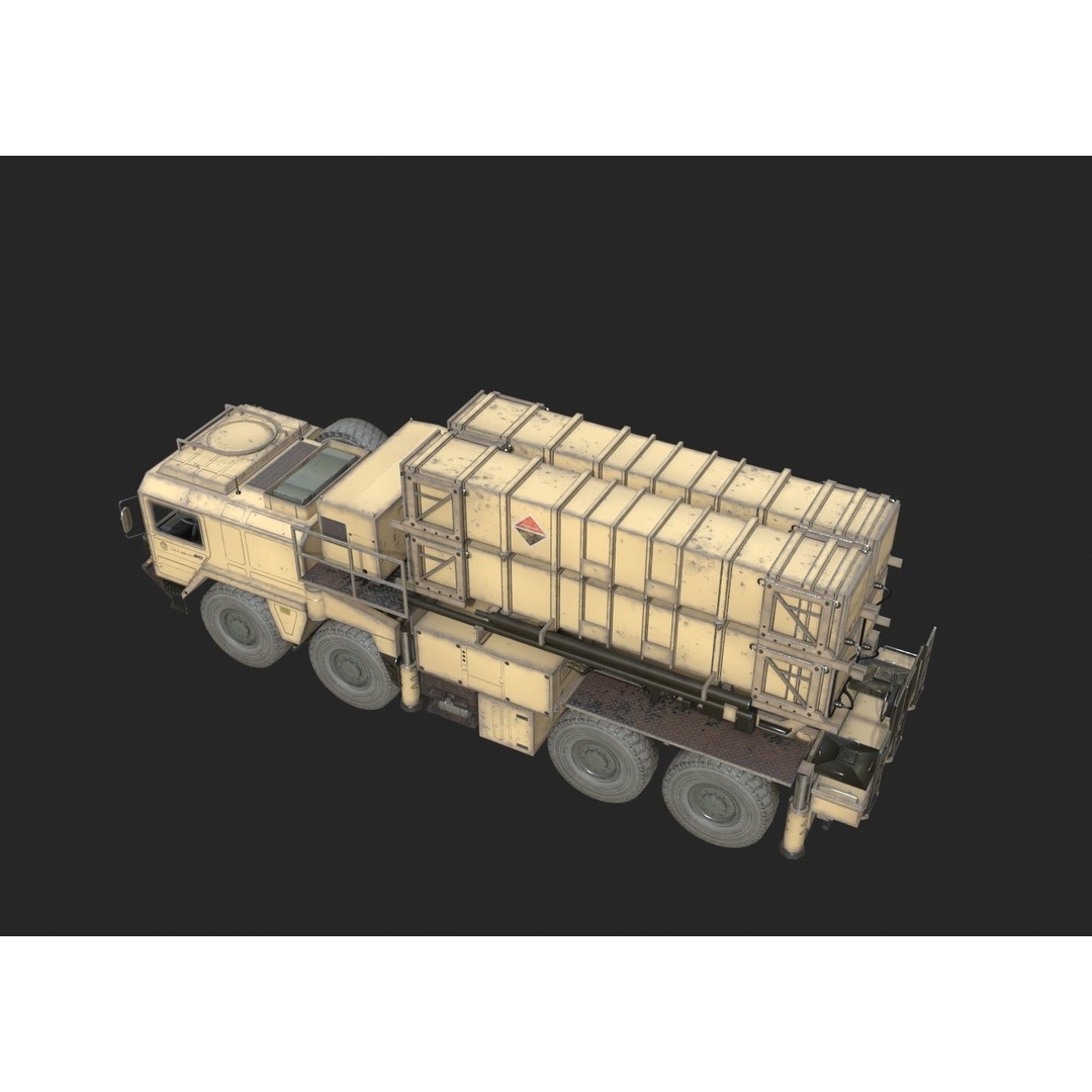 MIM-104 Patriot Anti-Air Missile Launcher 3D Model – Low Poly PBR Game Asset, FBX - View 8