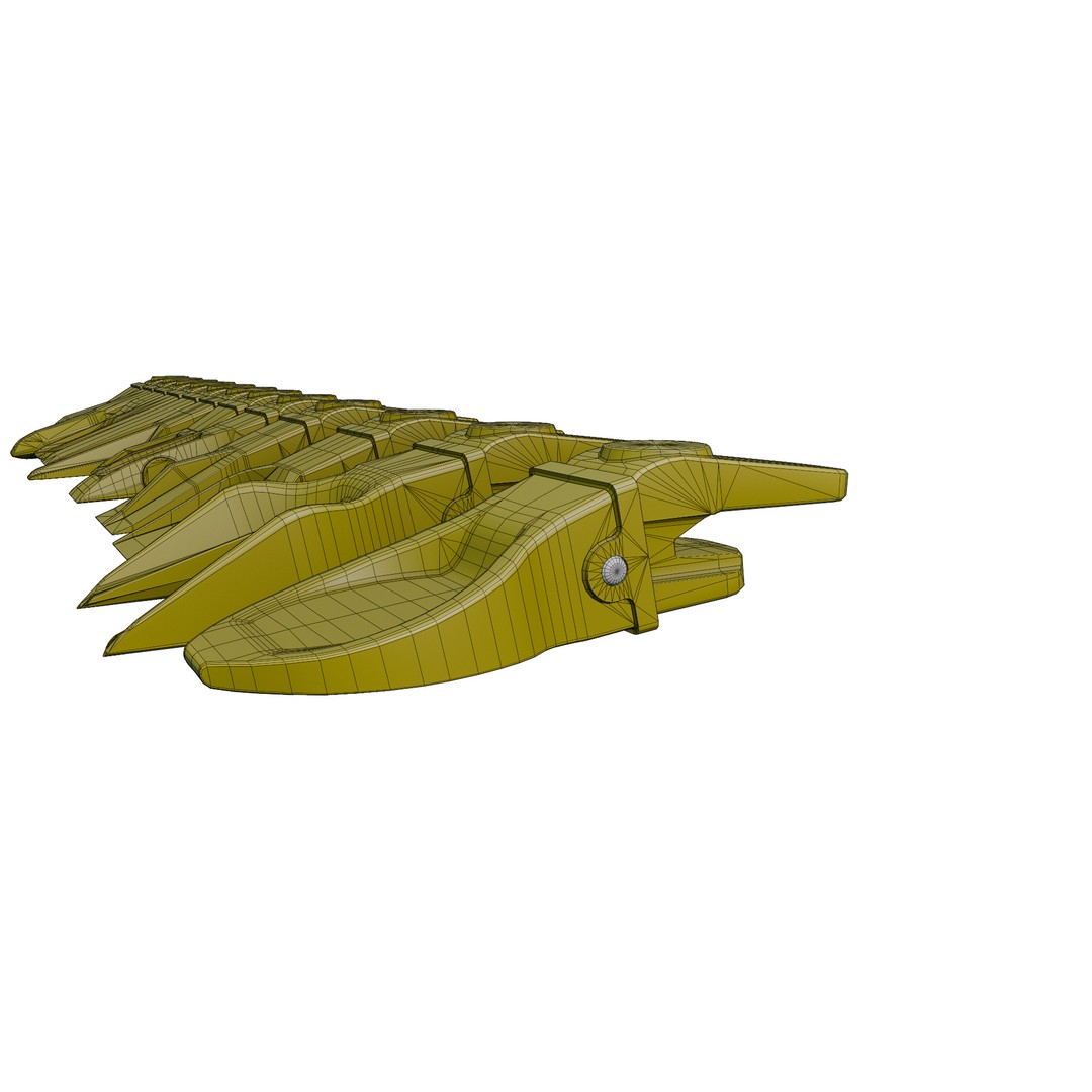 Bucket Teeth Pack 3D Model – Low Poly Universal Excavator Attachments, FBX