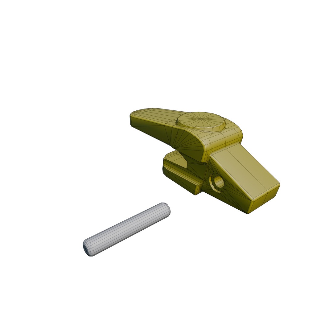 Bucket Teeth Pack 3D Model – Low Poly Universal Excavator Attachments, FBX - View 14